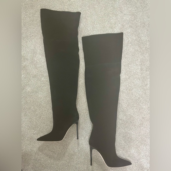 Stunning! Brand New Paris Texas OTK Black Suede Boot 42 - Picture 2 of 12